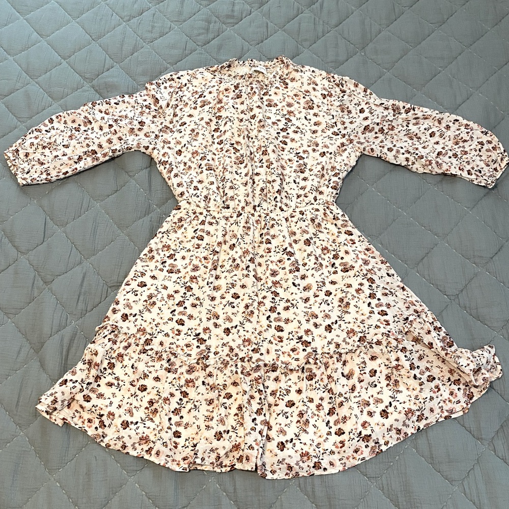 Everly Floral Cream Dress